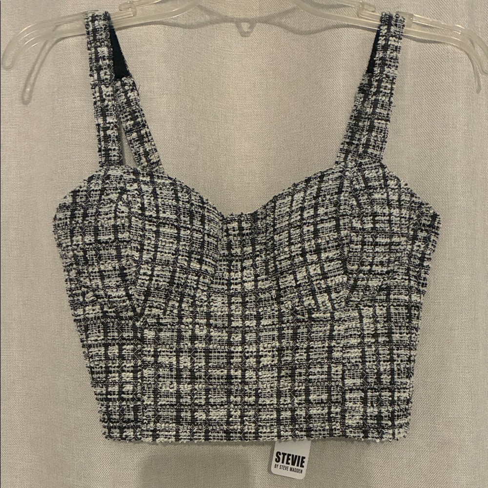 Stevies Monochrome Checkered Tank Top